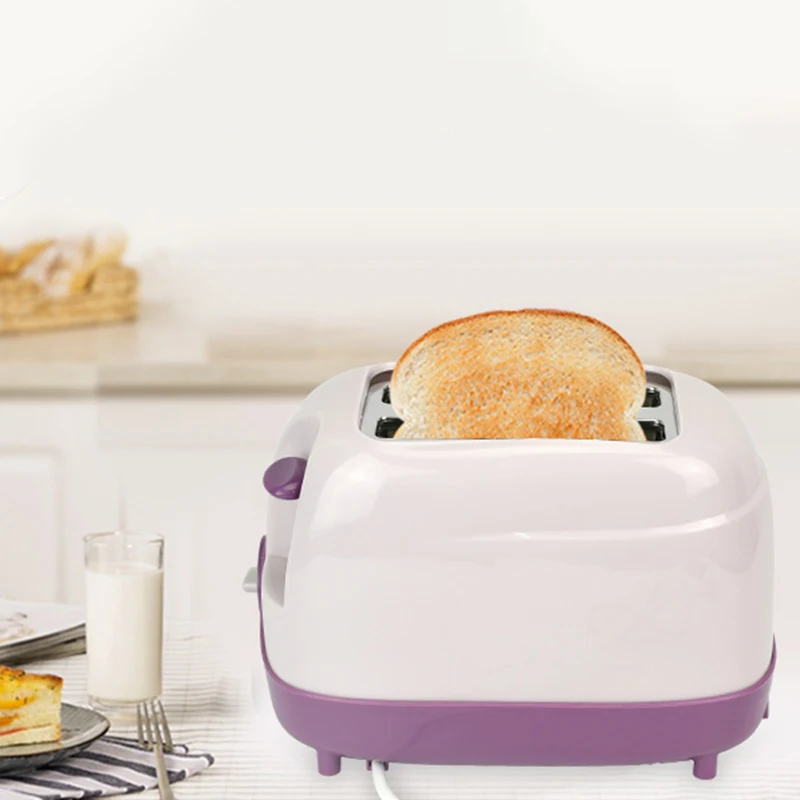 Тостер с 2 ломтиками, Автоматический быстрый нагрев, тостер для хлеба, бытовой, для завтрака, европейская вилка