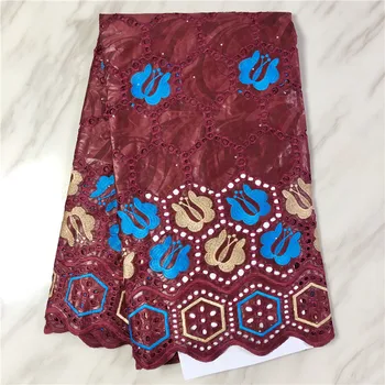 

Fashion African Garment Cotton Fabric 2020 Bazin Riche 5YARDS/PC DHL free shiping Guinea Brocade 16L081119