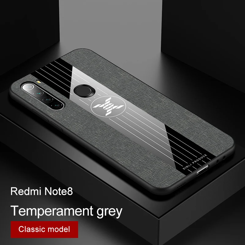 Тканевый комбинированный чехол для телефона для Redmi Note 5 7 8 Pro, ультратонкая задняя крышка с кольцом-держателем для Xiaomi 6X8 9Se, Влагостойкий Чехол - Цвет: Grey
