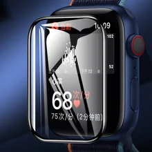 

for Apple Watch Protector Film for Iwatch Series 2 3 4 5 6 SE 44MM 38MM 42MM 40MM Full Glue Soft Protect Film Shatterproof 3 pcs