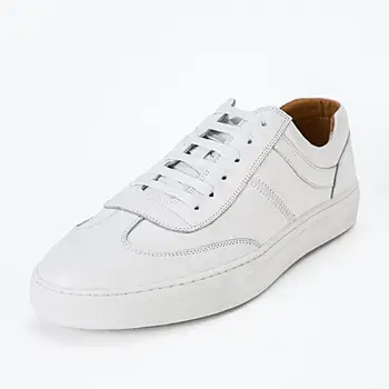

2020 New Leather Casual Shoes Fashion White Mens Sneakers Shoes Genuine Leather Designer Shoes Men High Quality Handmade Shoes