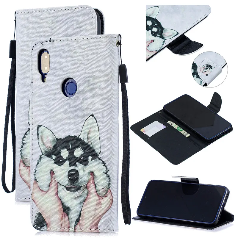 xiaomi leather case Book Flip Leather Case For Xiaomi Redmi 8 7 6 5 Plus 8A 7A 6A 5A 4A Go Redmi Note 8 7 6 5 4 4X 8T K20 Pro Case Cat Panda Puppy xiaomi leather case chain