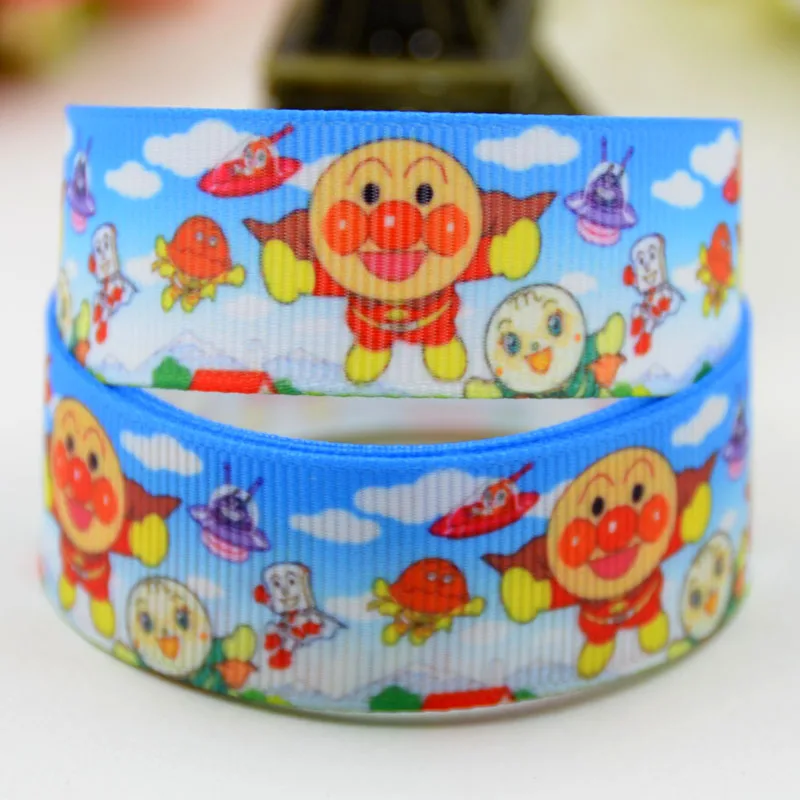 7/"(22 мм) Anpanman мультфильм печатных корсажная лента вечерние атласные ленты украшения OEM 10 ярдов - Цвет: X 01646