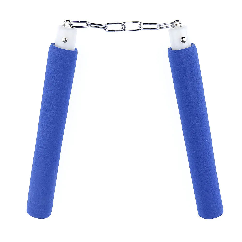 Дети начинающих Пена Губка безопасный Nunchakus боевого искусства тренировочные тренировки зеленый около 63,4 см - Цвет: Синий