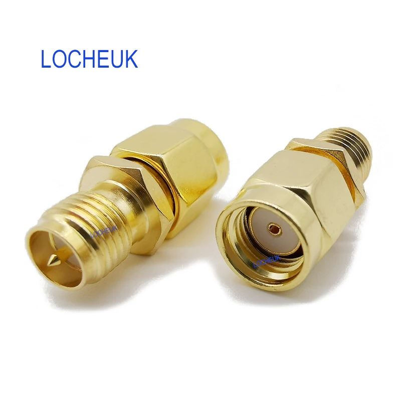 

SMA Adapter RP SMA Male Plug to RP SMA Female Jack Straight 50 ohm M/F Gold-plated RF Coaxial Connector