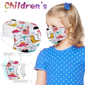 

100PC Children's Disposable Masks Unisex Cute Printing Outdoor Mask Children's mask Disposable Face Mask 3Ply Ear Loop