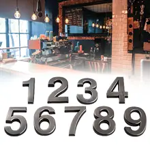 

Digit Plate Sign 3D Self Adhesive 0-9 Plating Numeral Door Plaque for Home