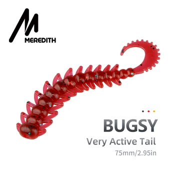 

MEREDITH Fishing Lure Bug see Silicone Baits 75mm 20pcs Fishing Wobbler Bass Pike Shad Artificial Swimbait Jigging Soft Lures
