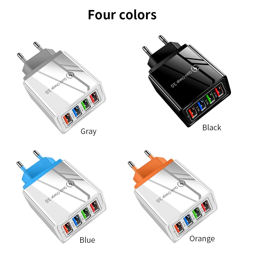 Fast Charge 3.0 For iPhone Charger Wall Fast Charging For Samsung S10 S9 S8 Plug Xiaomi Mi Huawei Mobile Phone Chargers Adapter Charger Adapter Battery Charger Fast Charger Battery Charger Adapter