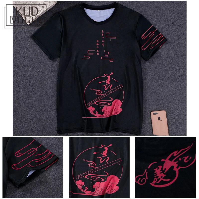 Najtaniej Grandmaster demonicznej uprawy Anime Mo Dao Zu Shi letnia koszulka luźna T koszula ubrania mężczyźni kobiety z krótkim rękawem Tshirt topy