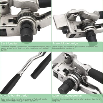 

Packing Belt Ratchet Cable Tie Banding Tool 2 In 1 Strapping Tensioner Shear Labor Saving Stainless Steel Tightener Manual