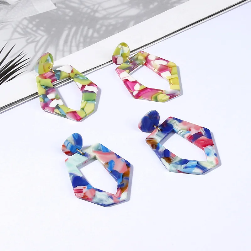 2019 Новый Boho Нерегулярные геометрические круглые разноцветный акриловый