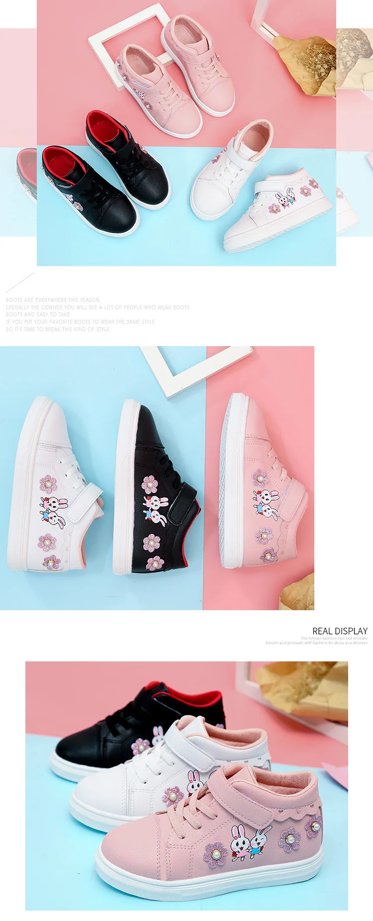 Sinered/детская обувь на плоской подошве; сезон осень; Новинка; модная детская повседневная обувь для студентов; модные кроссовки с кроликом для мальчиков и девочек