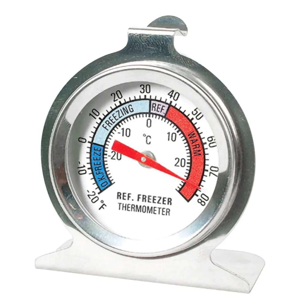 1-5 Refrigerator Freezer Thermometer Fridge DIAL Type Stainless Steel Hang Stand 