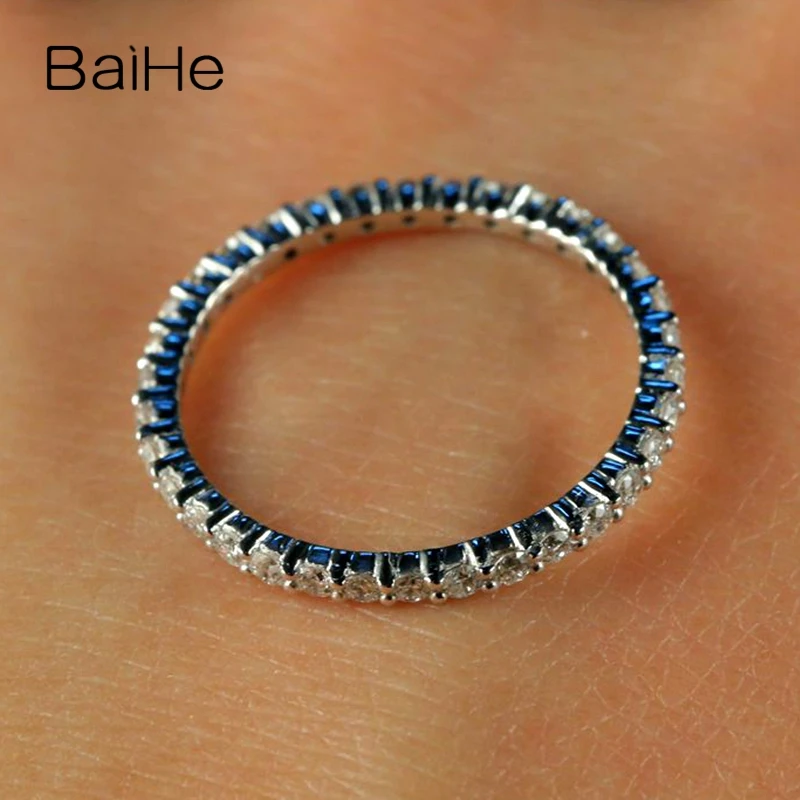 BAIHE полное вечное 4/10CT натуральные бриллианты обручальное кольцо 14k белое золото обручальное женское кольцо#5 вечерние ювелирные изделия подарок