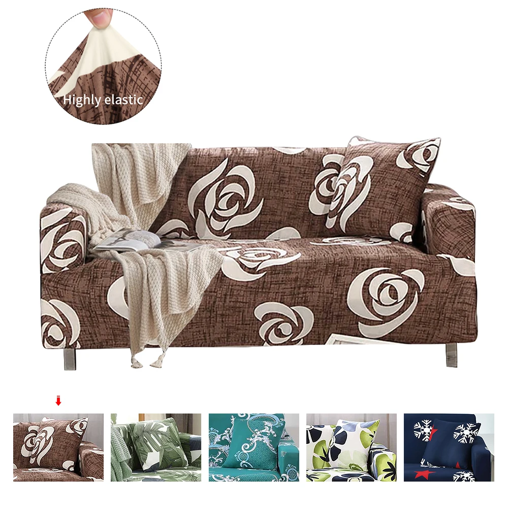 

1/2/3/4 Seater Elasticity Stretch Sofa Cover All-inclusive Sofa Slipcovers Printed Couch Cover Home Furniture Protector Cover