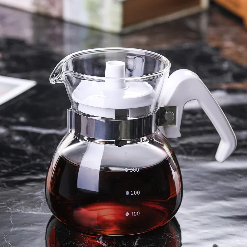 Glass Coffee Maker Pot Cute 300ml Pitcher Hand Drip Coffee Jug Household  Coffeeware Heat-Resisting Coffe Kettle Filter Teapot