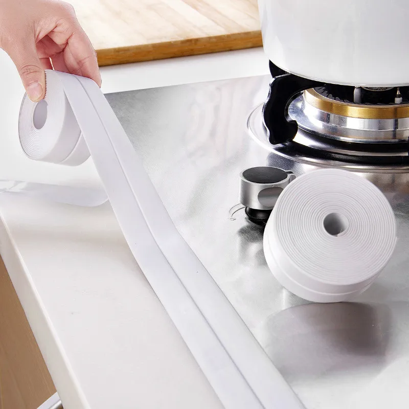 Kitchen Sink Waterproof Mildew Strong Self-adhesive PVC Tape Bathroom Toilet Crevice Strip Self-adhesive Pool Water Seal GUANYAO