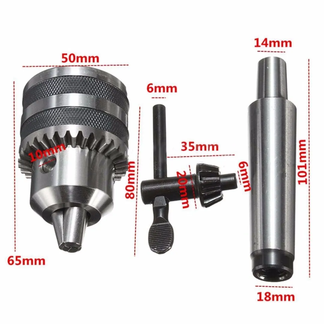 B16 1/2" Lathe Drill Chuck Self Tighten Drill Chuck Taper for Electric CNC Drilling Machine 1-13mm