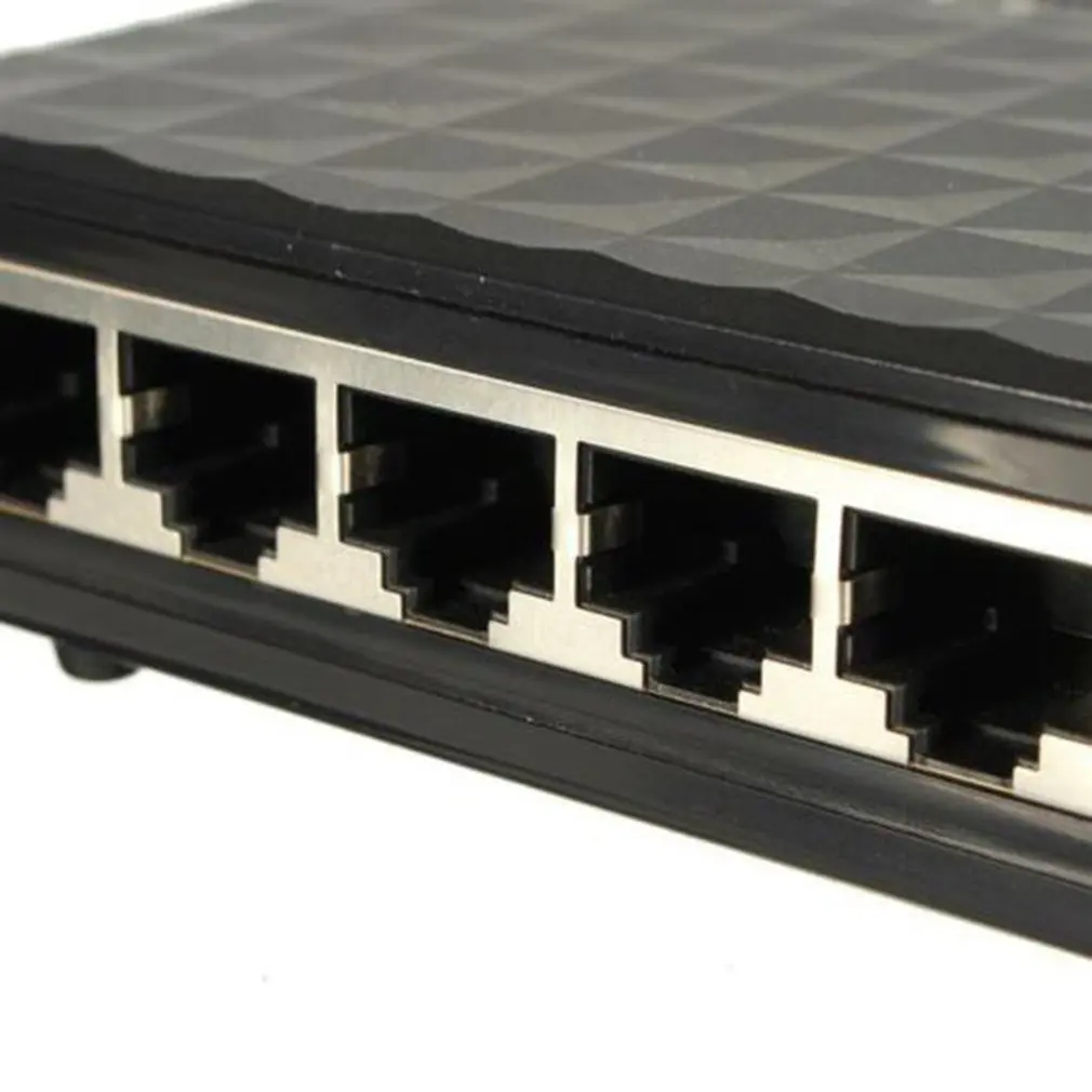 RJ45 мини 5-Порты для быстрой работы в сети этернет на черный Переключатель концентратор для настольных ПК гигабитный коммутатор 5-Порты и разъёмы коммутатор Ethernet