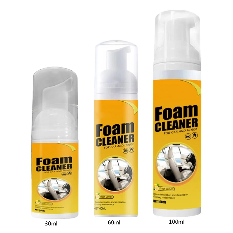 Powerful Foam Cleaner Tool Fast Acting Removers Household Must-have for Leather Seat Console Home Window Furniture