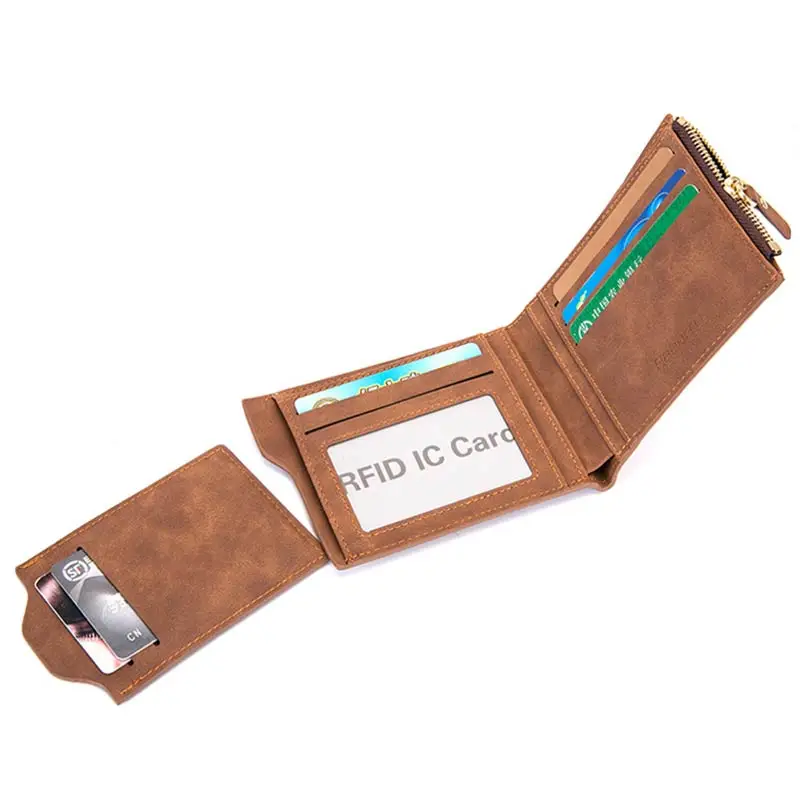 Популярный мужской кошелек-держатель RFID Блокировка кражи защита мужской кошелек для денег держатель для карт кошельки тонкий кошелек