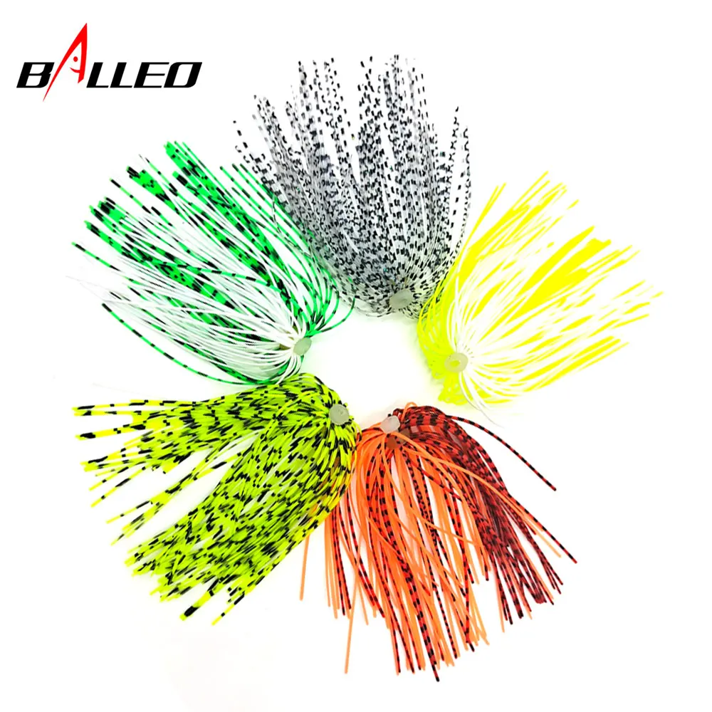5 stücke Angeln Locken Elastische Silikon Röcke loch Regenschirm röcke Angeln Zubehör Spinner Köder Buzzbaits