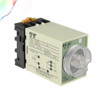 

ST3PF ST3 Time relay DC12V DC24V AC110V AC220V Power Off Delay Timer Time Relay with Base Socket 8Pin 5S 10S 30S 60S 3M 10M