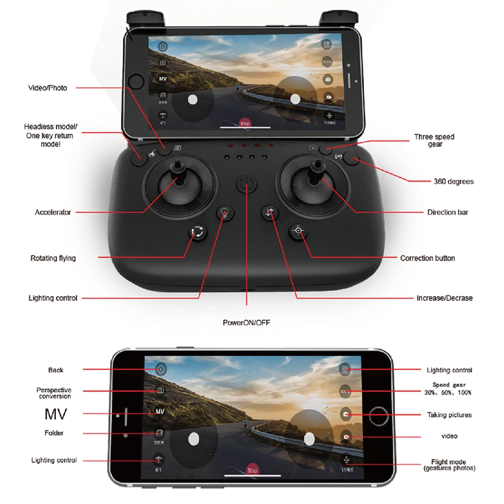L103 складной Квадрокоптер Радиоуправляемый Дрон с камерой 4K Wifi Fpv оптическое позиционирование потока Смарт следование жесту фото Rc игрушки для детей
