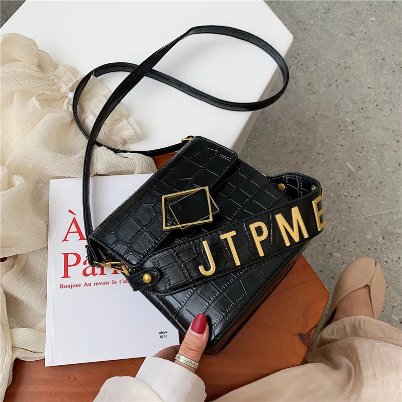 

Popular Bag Women's 2020 New Style Fashion Korean-style Versatile Stone Pattern Textured Shoulder Bag Fashion Hand Bucket Bag