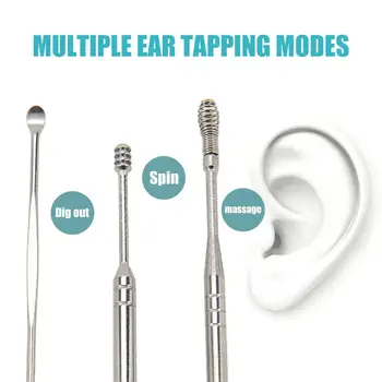 

Durable Ear Pick Cleaners Delicate Texture 6pcs Digging Earpick Cleaner Ear Spoon Stainless Steel Ear Pick Dig Ear Curette