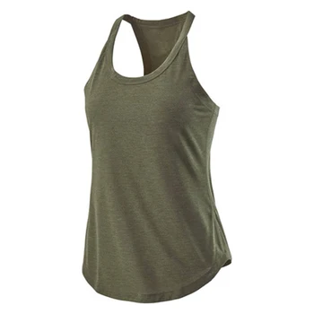 New Yoga Vest Women Running Shirts Sleeveless Gym Tank Top Sportswear Quick Dry Breathable Workout