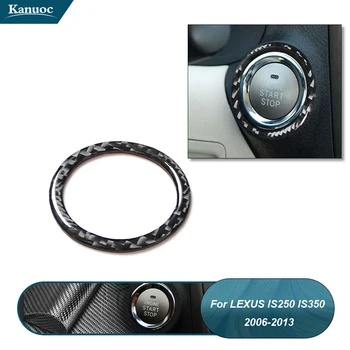 

Car Styling Carbon Fiber Car Engine START Button Frame 3D Sticker For LEXUS IS250 300 350 2006-2012