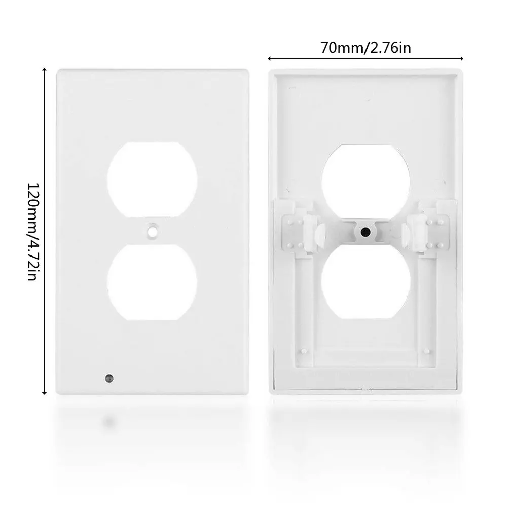 Hallway Emergency Lamp Outlet Cover Light Sensor Outlet Wall Plate With Led Night Lights Bedroom Bathroom Night Lamp