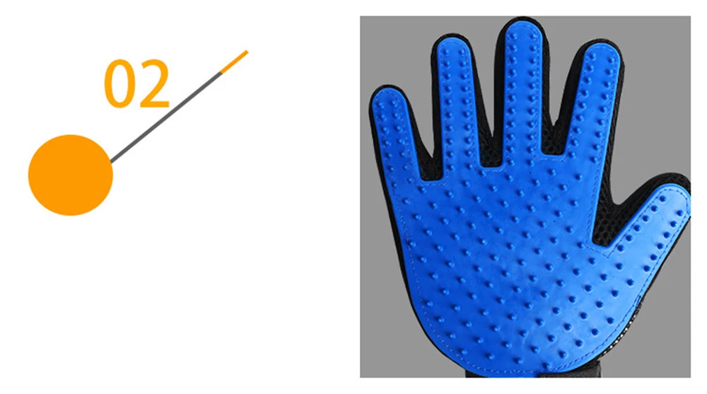 Pet Dog Cat Grooming Cleaning Brush Gloves Effective Deshedding Back Massage Animal Bathing Hair Removal Gloves Dog Combs (12)
