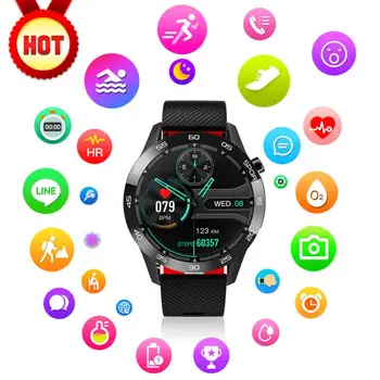

F22L Smart Bracelet Body Temperature Breathing Training Function Blood Oximeter Sports Smart Watches Heart Rate Monitor Watches