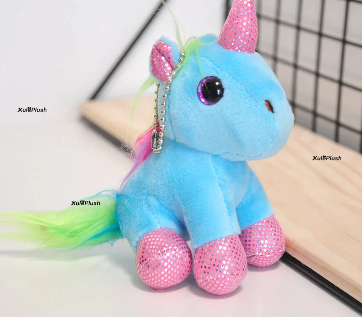 Мульти дизайн, новая лошадь Размер 7-14 см плюшевый брелок для ключей кукла-Подвеска Игрушка, чучело Подарочная лошадь игрушка - Цвет: color