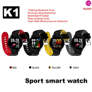 

K1 Smart Watches Man Sports Smart Bracelet Waterproof Color Screen Heart Rate Monitor Fitness Tracker Smartwatch for IOS Android