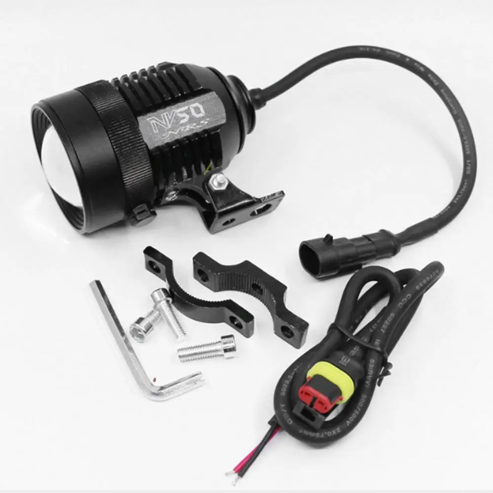 

Motorcycle LED Work Light Spotlight Retractable Adjustable Tube External Spotlight Integrated LED Light CSP 12V 30W