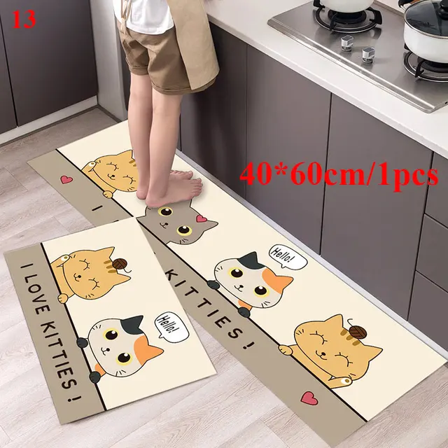 Modern Home Kitchen Mat Anti-slip Soft Rug Bath Long Strip Absorption Doormat Entrance Balcony Hotel Living Room Carpet 13