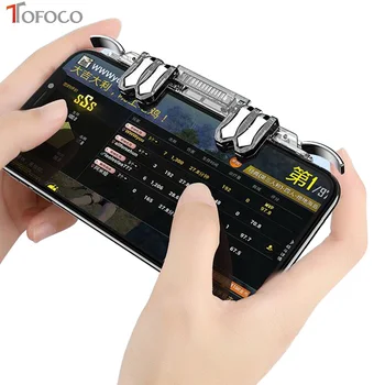 

New arrival Phone Gamepad Android Trigger Fire Button Aim Key Handle Smart Phone Mobile Games Shooter Controller PUBG for Iphone