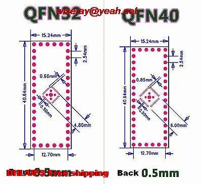 DHL/EMS 200pcs SMD из коллекции "Мой маленький пони" QFN32 QFN40 0,5 мм до DIP32 DIP40 2,54 мм IC PCB адаптер конвертер-PCB Connector-A6