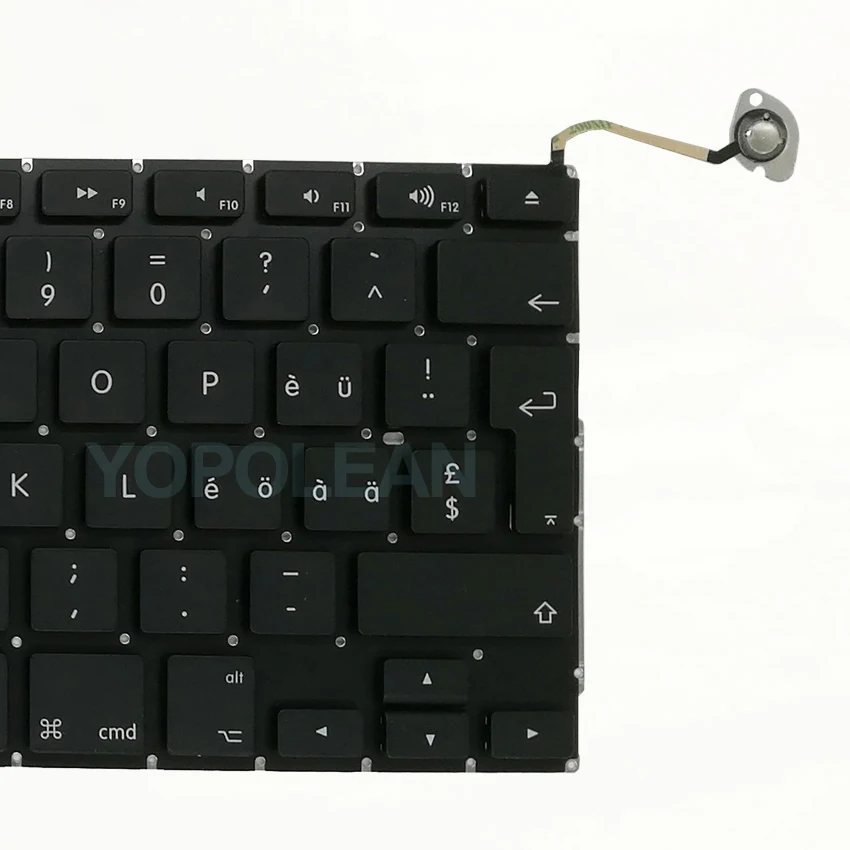 Новая швейцарская клавиатура+ Подсветка для MacBook Pro, моноблок 1" A1286 2009 2010 2011 2012 лет