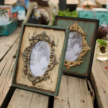 

Europe Style Retro Wooden Photo Frame Desktop Wall Mount Vintage Picture Frame Wedding Birthday Gifts Home Decoration Ornaments