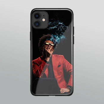

The weeknd AFTER HOURS glass phone case shell for iPhone 6 6s 7 8 x xr xs 11 pro max Samsung S note 8 9 10 20 Plus cover