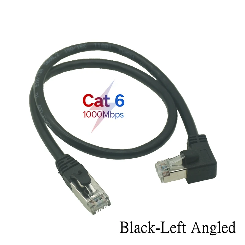 Cavi Ethernet CAT6 Piatti Ad Angolo Retto, 1,8m, Confezione Da 2, Bianco, Per Connessioni Di Rete In Spazi Stretti
