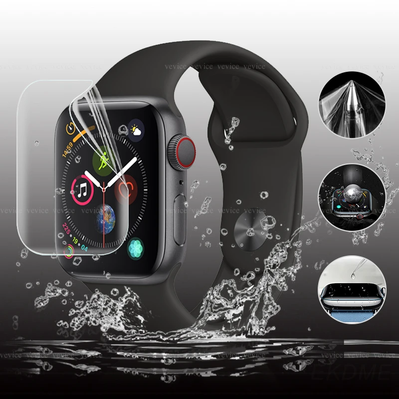 

Clear Hydrogel Screen Protector Film For Apple Watch 38 40 42 44 mm Full Cover Protective for iWatch Series 5 4 3 2 1 Not glass