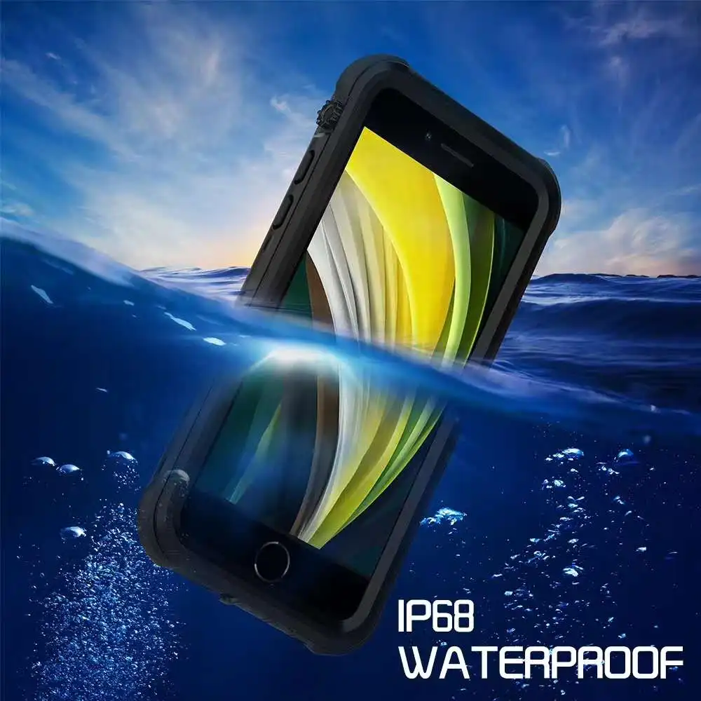Shockproof Waterproof Case for iPhone SE 2020 Silicone Case Outdoor Sports Phone Cover Waterproof Protective Shell Cover