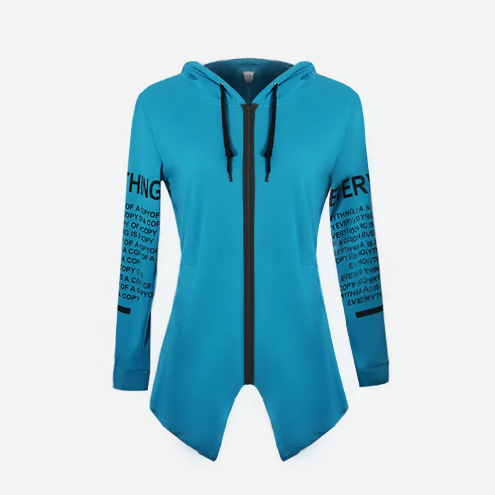 

Zip up hoodie letter printed winter swallowtail letter hoodies women aesthetic 2020 kawaii clothes cotton top casual clothing