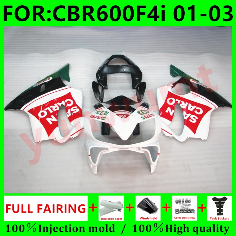 Новый комплект обтекателей под давлением для HONDA CBR 600 F4i 01 02 03 CBR600 2001 2002 2003 кузова